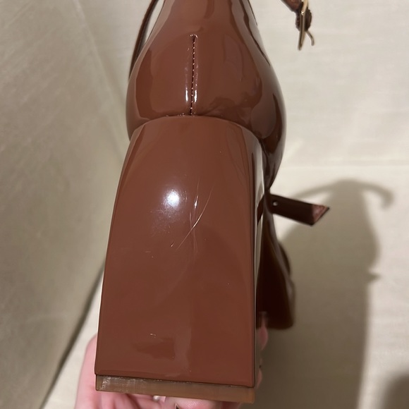 GB Say-So Patent Brown Platform heels - Picture 5 of 7